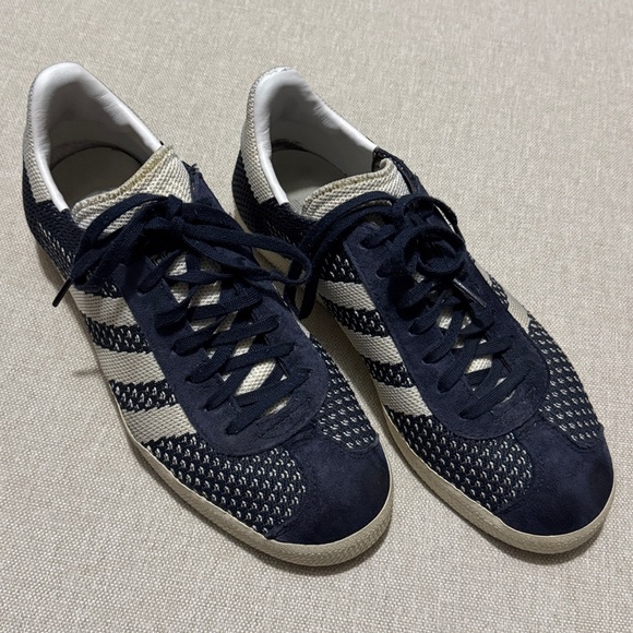 Adidas Gazelle Primeknit Sneaker-Mens 7.5-Blue/White-GUC - Picture 2 of 16
